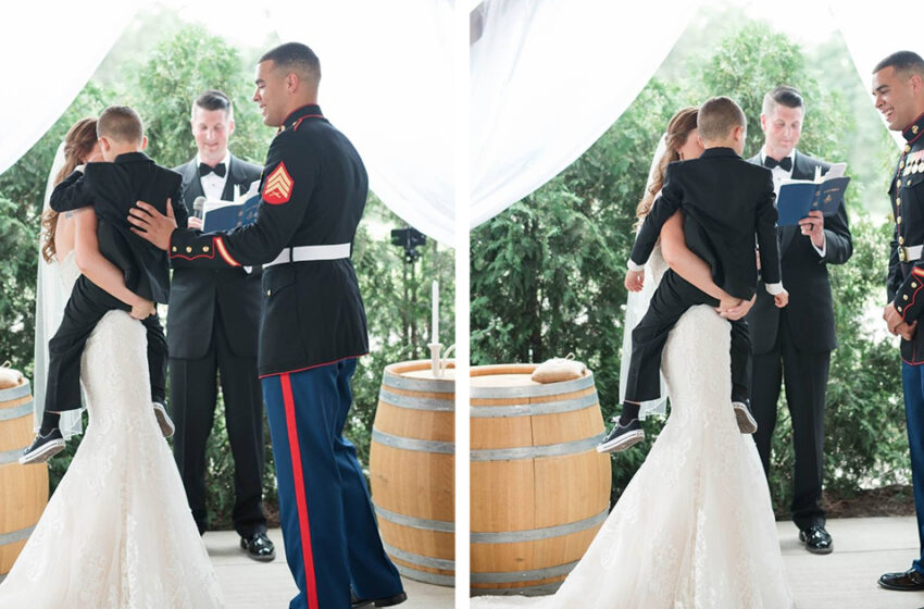  La madrastra pronuncia votos de boda especiales para un niño de cuatro años, y su reacción rompe mi corazón.