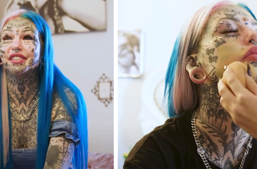  “Se puede asustar”: Cómo luce la chica con 600 tatuajes en su cuerpo.