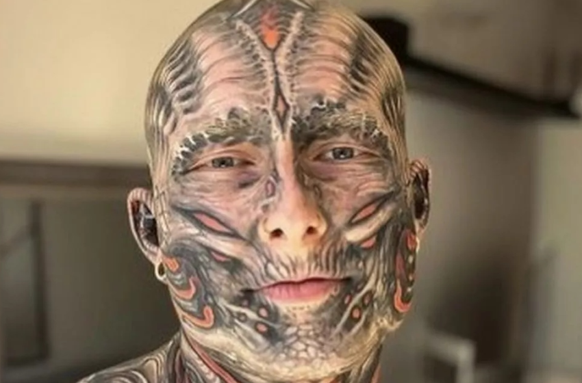 El chico cubrió el 95 por ciento de su cuerpo con tatuajes: ¿Cómo lucía hace 5 años, antes de hacerse los tatuajes?