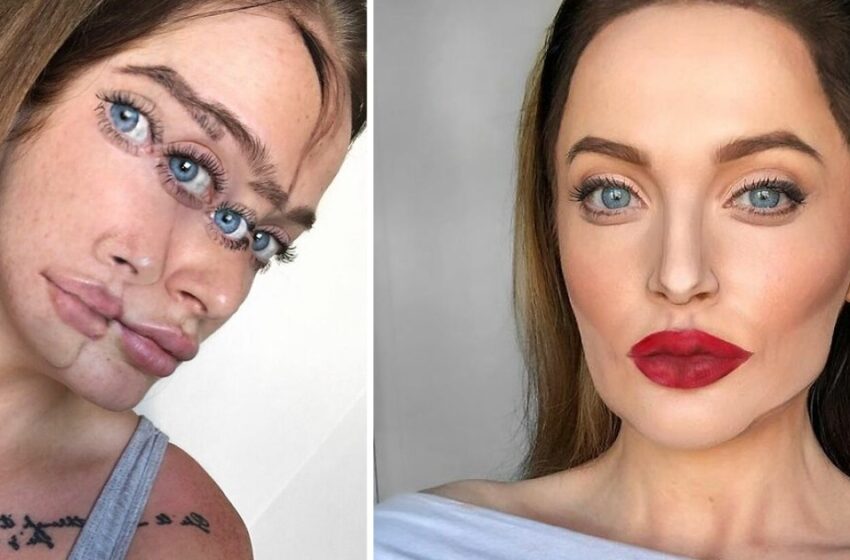 “¿Es Magia o Ilusión Óptica?”: ¡30 Transformaciones Asombrosas de una Talentosa Artista del Maquillaje!