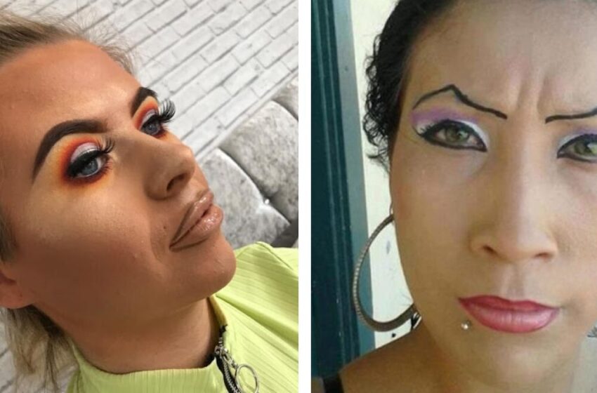  “Se desfiguraron con sus propias manos”: ¡Fotos de chicas que exageraron con el maquillaje!