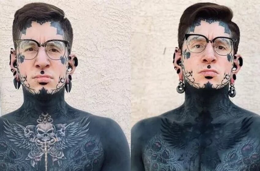 “¡El 97% de su cuerpo está cubierto de tatuajes!”: ¿Cómo lucía este chico antes de hacerse su primer tatuaje?