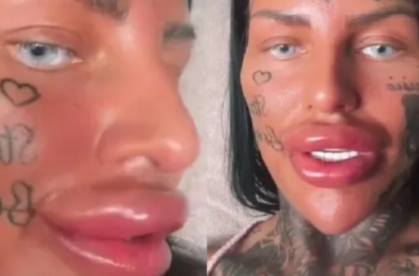 ¡Parece un villano de dibujos animados!: ¡Toda la cara de la joven mamá está cubierta de tatuajes!