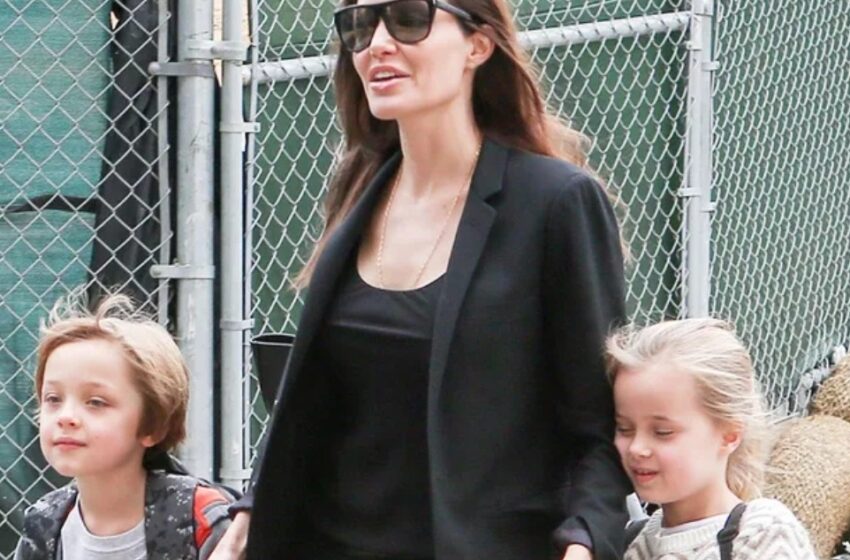  Se vio a los gemelos de Angelina Jolie y Brad Pitt caminando por Los Ángeles: “Realmente se parecen a sus famosos padres ahora”