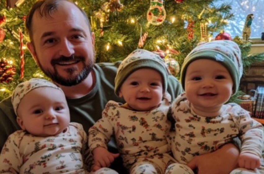  Un padre soltero criando trillizos recibe una carta sorprendente de Santa: ¡Cambia toda su vida!