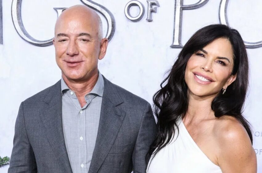  La prometida de Jeff Bezos, Lauren Sánchez, deslumbró con su elegante conjunto de color durazno en el baile inaugural: ¡sus fotos!