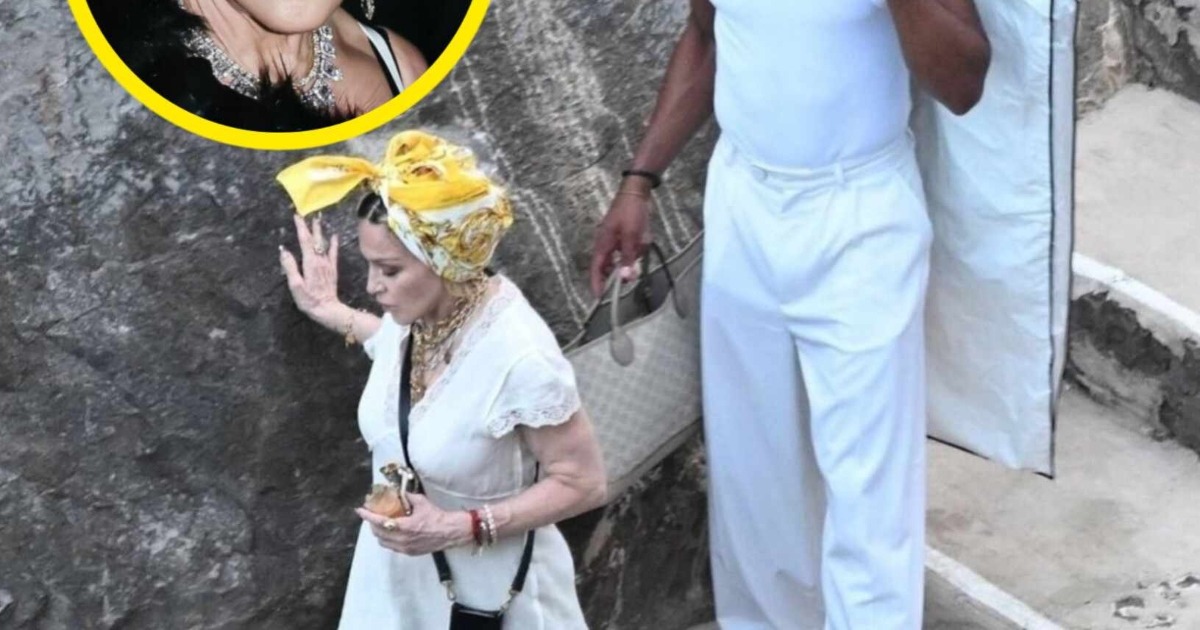 Madonna, de 66 años, sorprende en los brazos de su prometido de 28 años: ¡un detalle revela su edad!