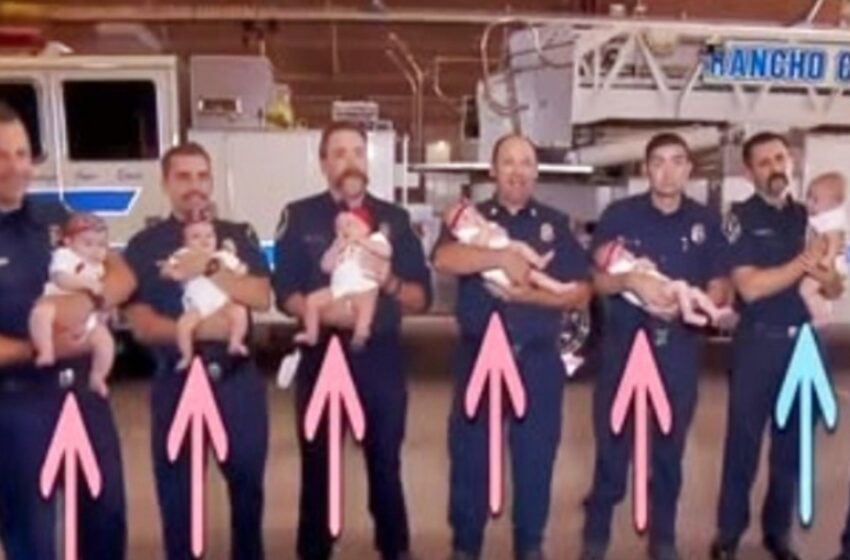 ¡Nueve bomberos dan la bienvenida a sus bebés al mismo tiempo y celebran con la sesión de fotos más conmovedora: imágenes que derriten el corazón!