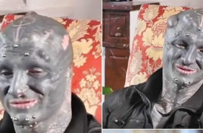  ¡El Hombre con el Cuerpo Más Modificado Muestra su Transformación “Antes”: ¡Conoce al Alien Negro!
