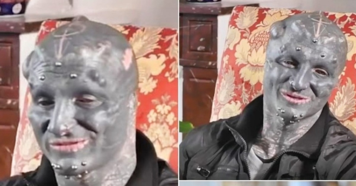 ¡El Hombre con el Cuerpo Más Modificado Muestra su Transformación “Antes”: ¡Conoce al Alien Negro!