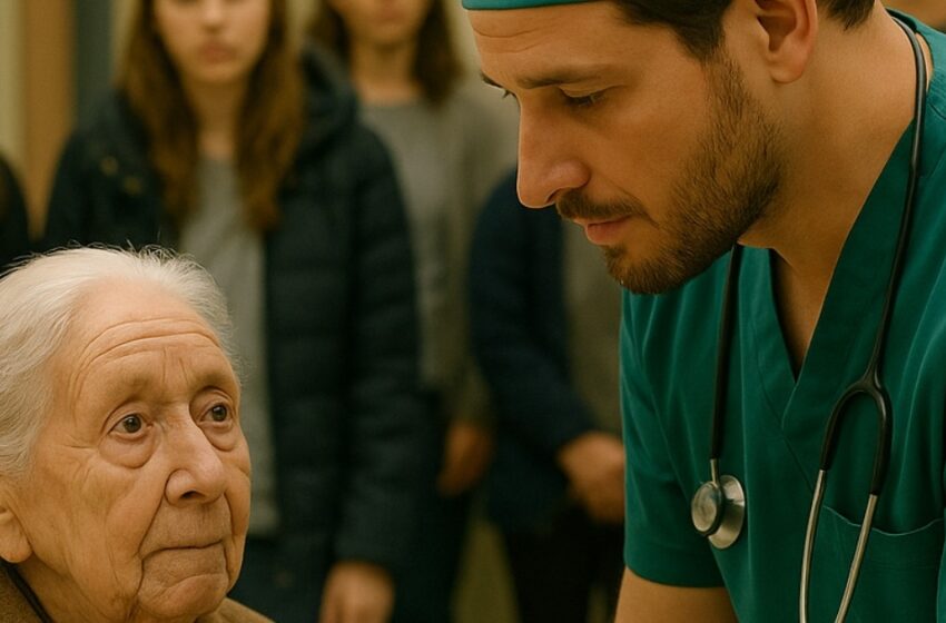  La gente se burlaba de la pobre anciana sentada en la sala de espera del hospital, sin imaginar quién era en realidad. Todo cambió cuando salió un reconocido cirujano y se dirigió a ella.