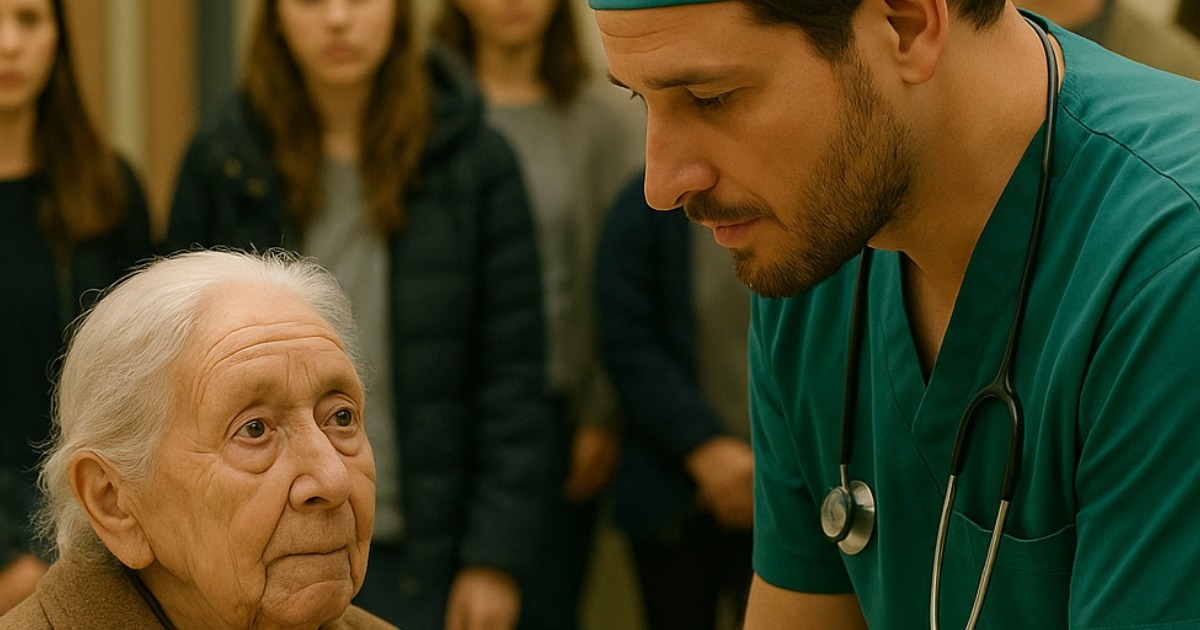 La gente se burlaba de la pobre anciana sentada en la sala de espera del hospital, sin imaginar quién era en realidad. Todo cambió cuando salió un reconocido cirujano y se dirigió a ella.