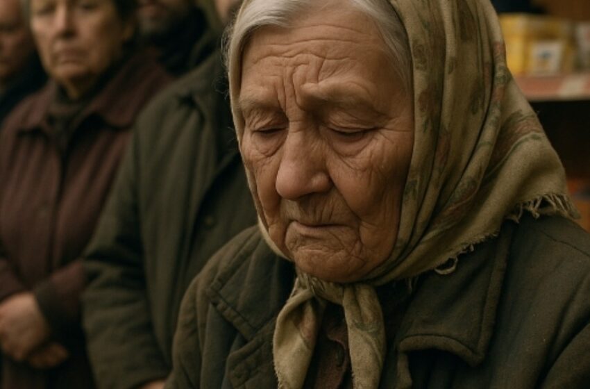 La abuelita que estaba en la caja contaba lentamente sus monedas, y el cajero no pudo contenerse. La fila quedó paralizada, asombrada por su reacción.