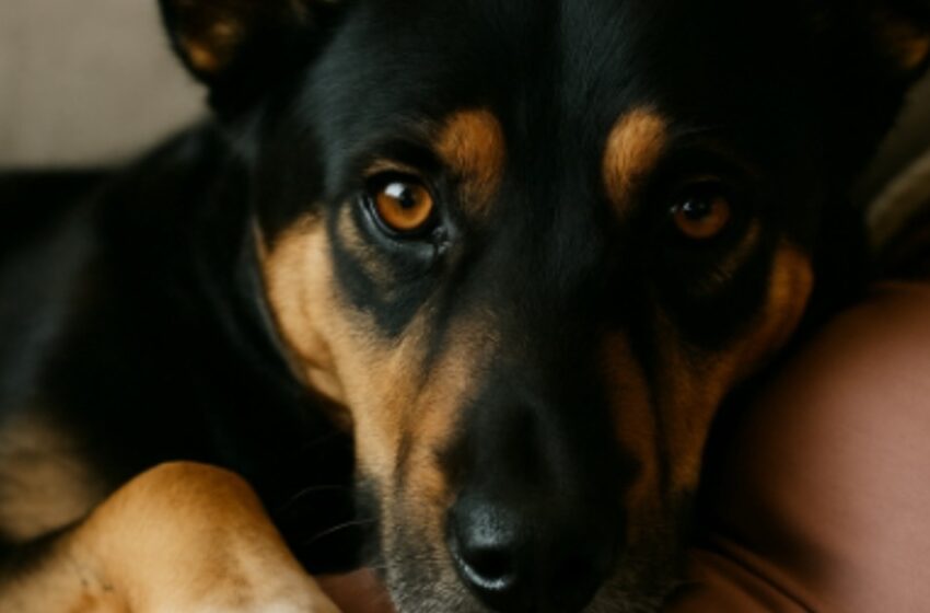 Mi perro se acostaba sobre mi abdomen y gruñía a mi esposo cuando él intentaba tocarme. Pensé que solo estaba celosa… hasta que descubrí la horrible verdad.