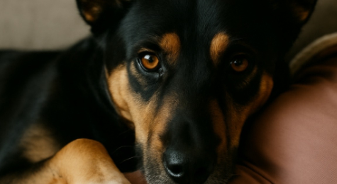 Mi perro se acostaba sobre mi abdomen y gruñía a mi esposo cuando él intentaba tocarme. Pensé que solo estaba celosa… hasta que descubrí la horrible verdad.
