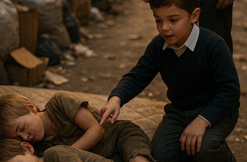 “Papá, estos niños sin hogar se parecen a mí!” La historia que impactó a un multimillonario