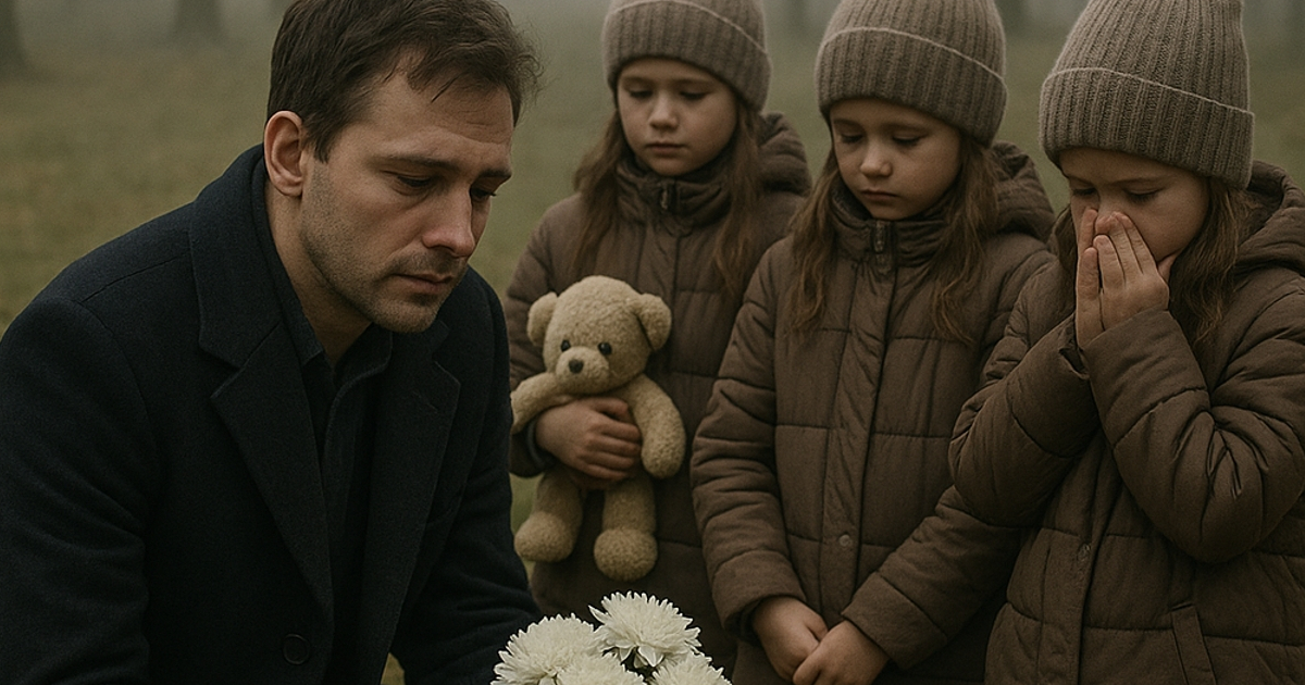 Unos trillizos de ocho años no sabían que tenían padre. Todo cambió después de visitar la tumba de su madre y conocerlo