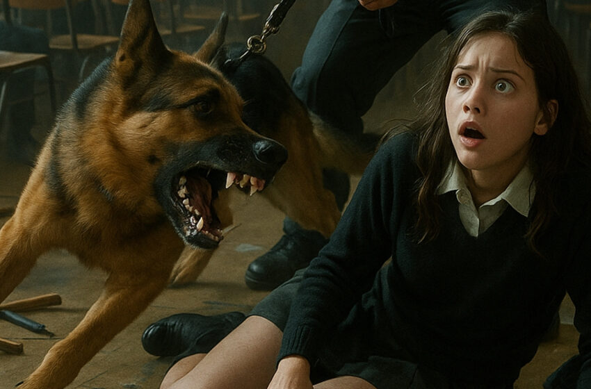 Un perro policía atacó repentinamente a una colegiala de 16 años y ladró con fuerza. Nadie podría imaginar lo que sucedería después