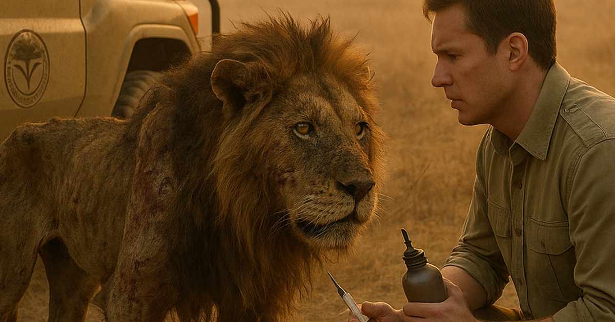 Millones de parásitos estaban devorando al león vivo, causándole un dolor insoportable. Lo que hizo el guardabosques hizo llorar incluso a los más insensibles.