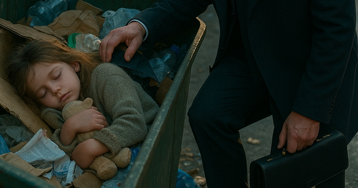 Una niña estaba durmiendo la siesta en un contenedor de basura cuando un hombre extremadamente rico se le acercó… Y lo que descubrió lo sacudió hasta lo más profundo