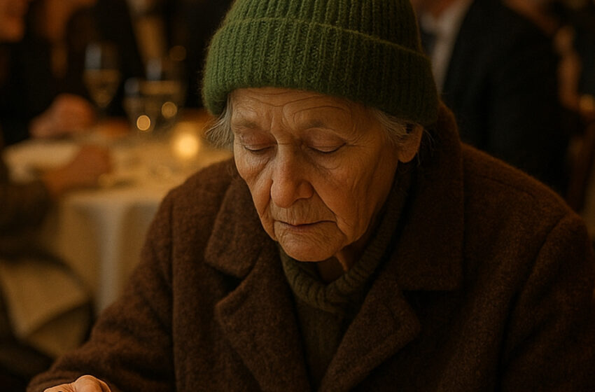 Una abuela con ropa vieja entró en un restaurante caro y pidió la sopa más barata: todos los comensales se rieron hasta que algo sucedió
