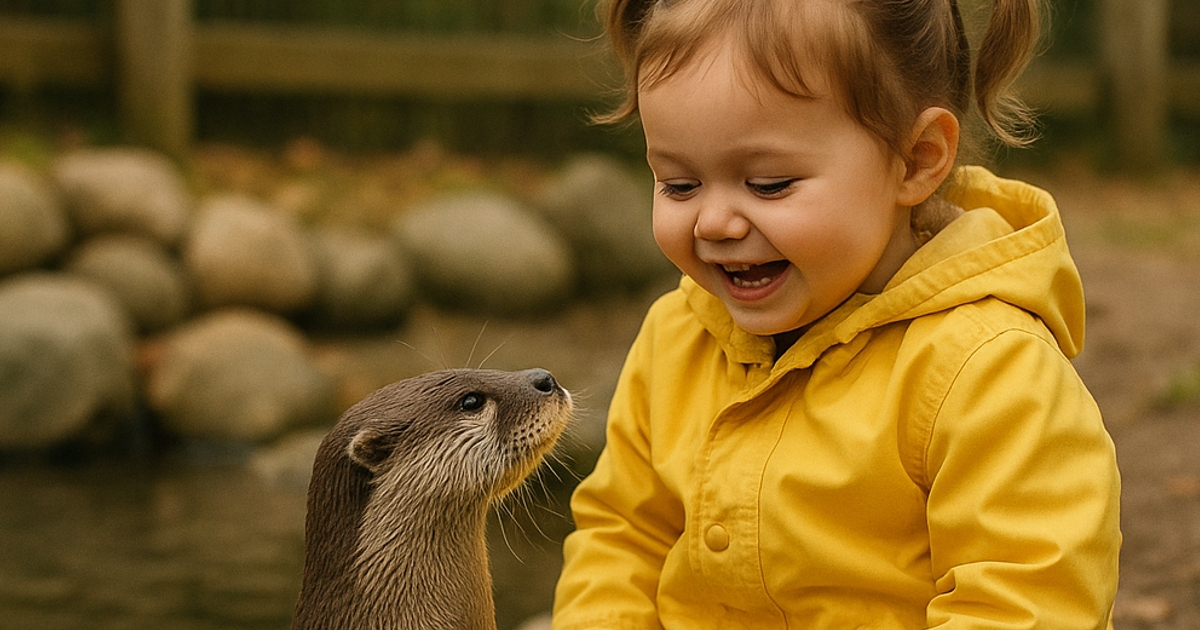 En el zoológico, una niña jugaba con una nutria y reía de alegría: todos se conmovieron con esta escena tan tierna hasta que un empleado del zoológico se acercó a los padres y dijo algo que les puso los pelos de punta
