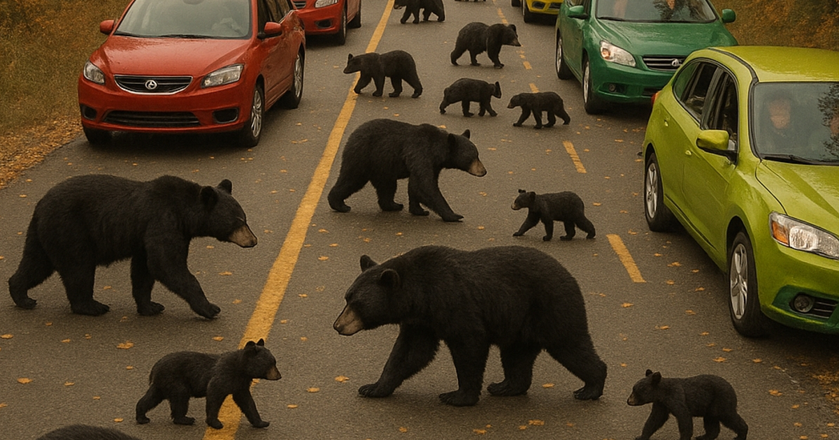 Decenas de osos irrumpieron en la autopista, provocando un atasco: la gente estaba conmocionada, sin comprender lo que ocurría hasta que supo toda la verdad
