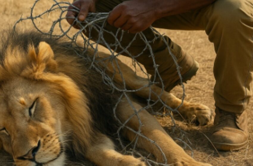 Un guardabosques rescató a un león herido de una trampa cuando ya no tenía esperanza alguna. Pero lo que ocurrió después conmocionó a todos.