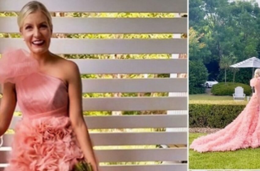 ¡La novia deja boquiabiertos a los invitados al usar un vestido rosa y romper con las tradiciones nupciales!: ¡Mira las fotos!