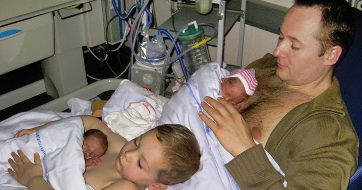 El conmovedor vínculo piel con piel entre un padre y su hijo con gemelos prematuros se hace viral: ¡Mira las fotos y conoce todos los detalles!