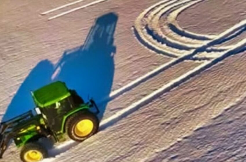  ¡Granjero provoca indignación con mensaje en la nieve!: ¡Se niega a disculparse a pesar de la polémica!