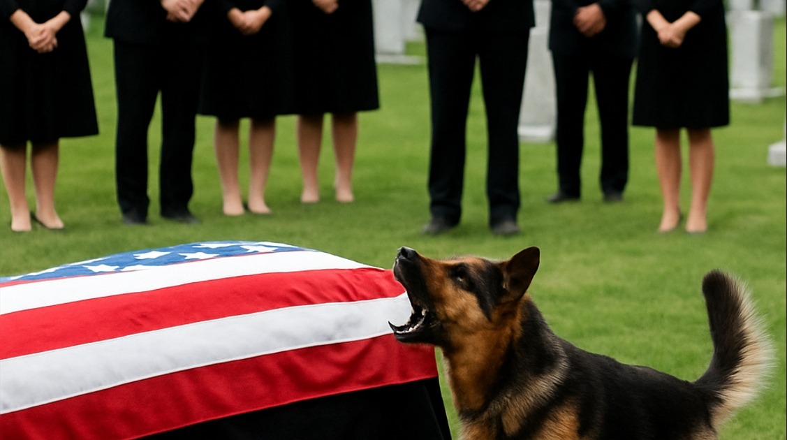 Durante el funeral, el perro comenzó a ladrar fuertemente. Pero lo que los presentes descubrieron los dejó a todos en shock.