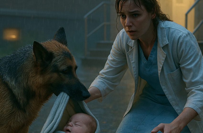  Un pastor alemán llegó al hospital con un bebé, pero nadie podía imaginar los motivos de este acto. Esta historia conmovió a toda la ciudad.