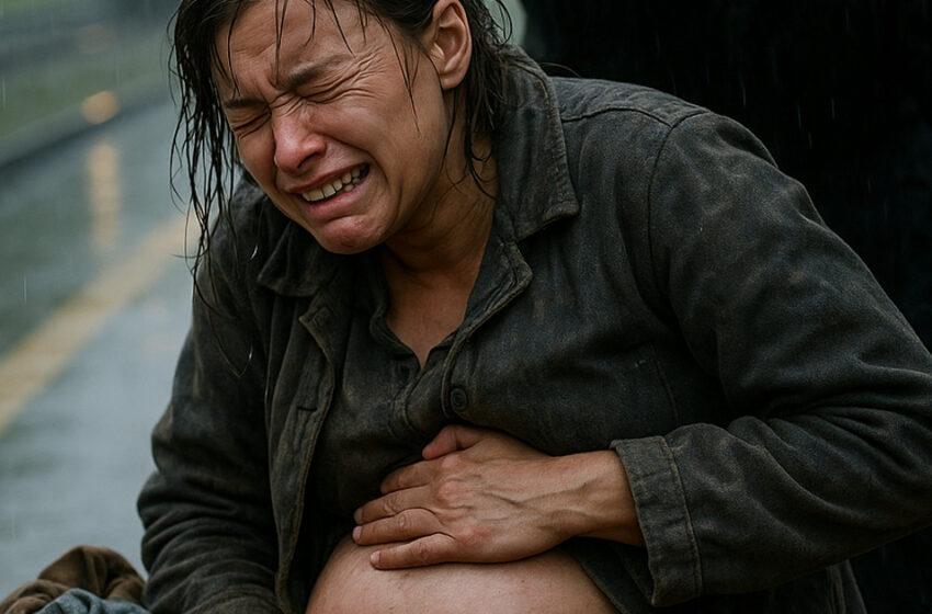  Una mujer sin hogar, embarazada, dormía bajo la lluvia en la estación, mientras cientos de personas pasaban a su lado sin siquiera mirarla. Todo cambió cuando un hombre se detuvo… y decidió ver a aquella mujer pobre y olvidada.