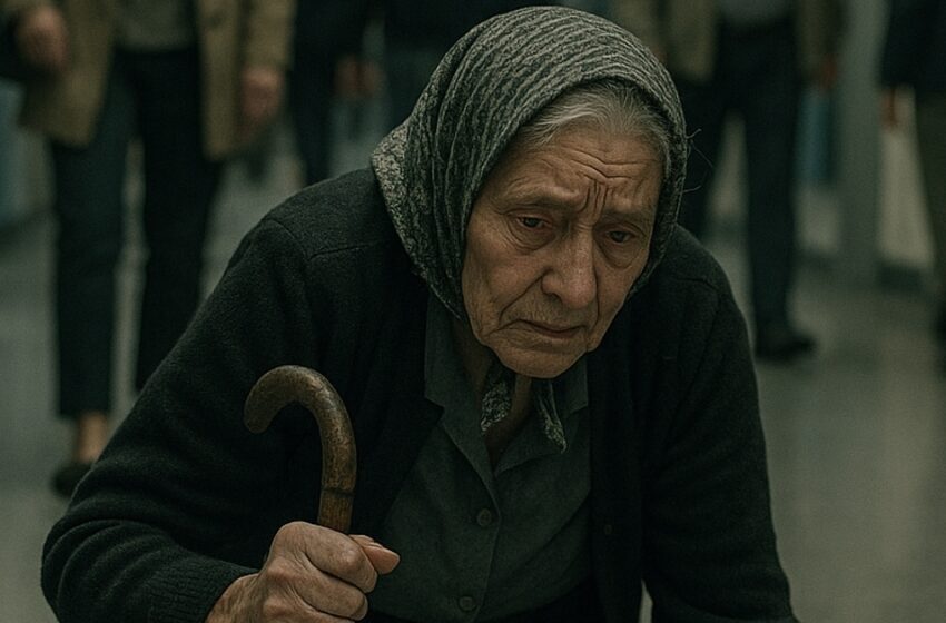  Una abuela se cayó en medio del supermercado. Todos se quedaron mirando… y solo una niña se detuvo para ayudarla.