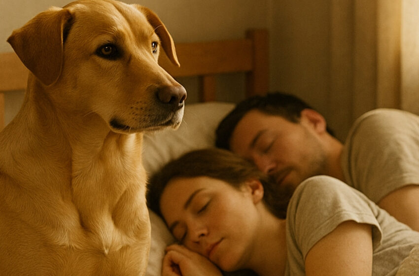  El perro pasaba las noches observando fijamente a sus dueños, sin apartarles la mirada. Cuando vieron la grabación de la cámara, no pudieron contener las lágrimas