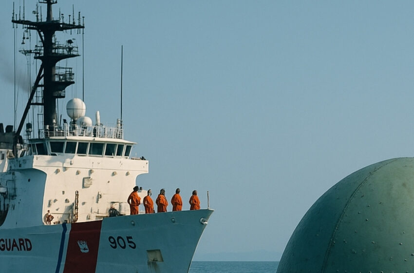  Vieron una esfera extraña flotando en el mar… y lo que se escondía bajo el agua los dejó sin aliento