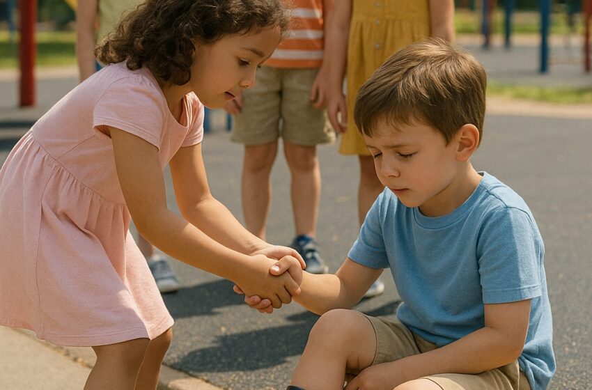  Todos se burlaban del hijo del millonario llamándolo “robot”, y solo una niña se atrevió a defenderlo y se convirtió en su amiga