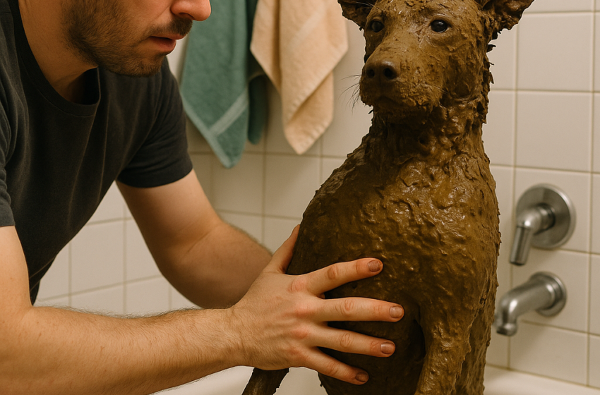  Salvé a un animal sucio y desaliñado, pensando que era un cachorro normal… pero al llegar a casa, después de bañarlo, comprendí con horror que no era un perro, sino…